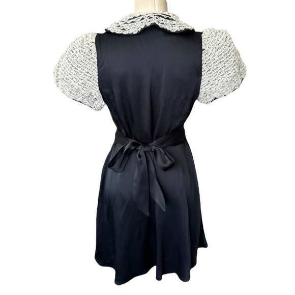 Dôen Miranda Mini Dress in Black Satin Medium - Picture 12 of 14